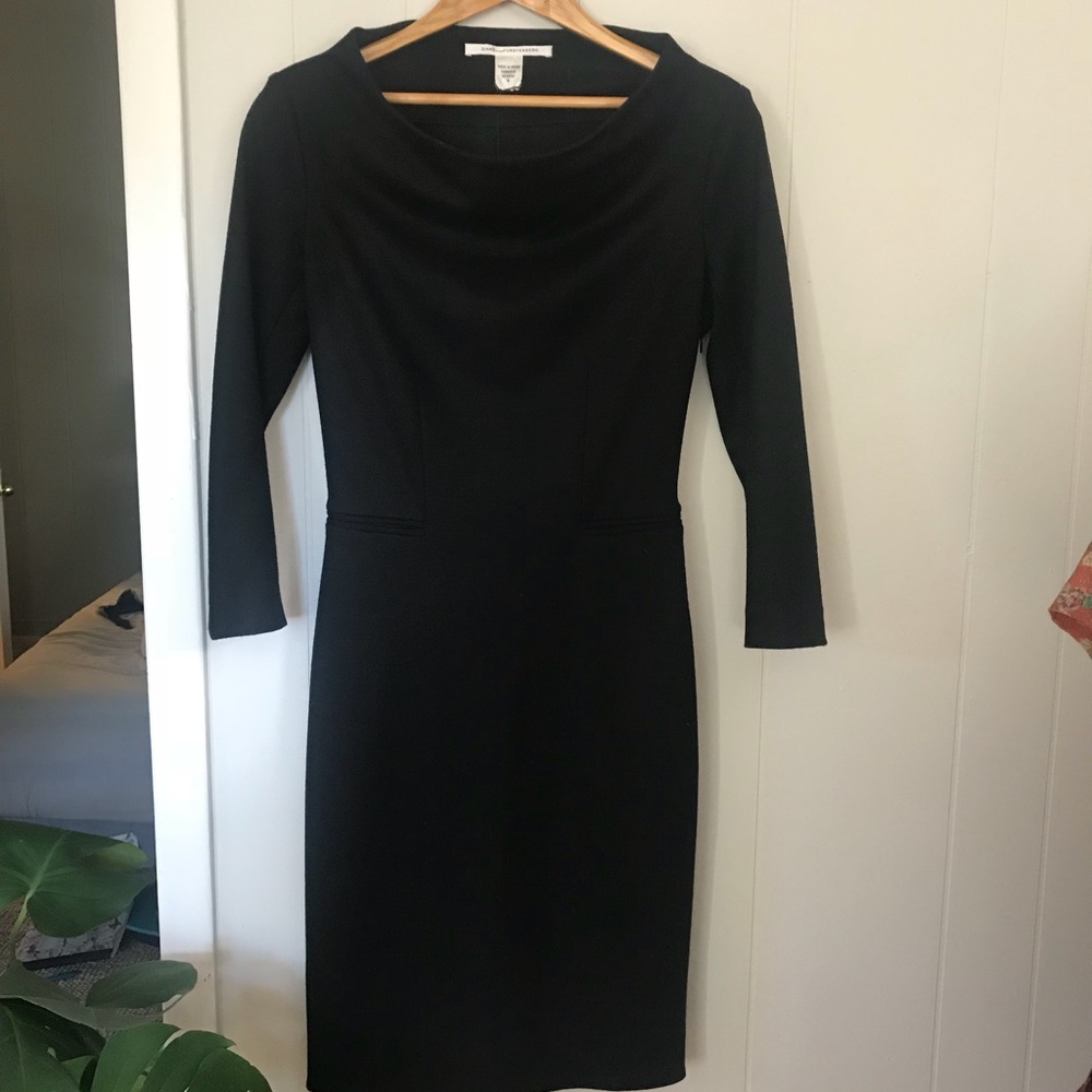 Diane von Furstenberg Mock Neck Wool Dress